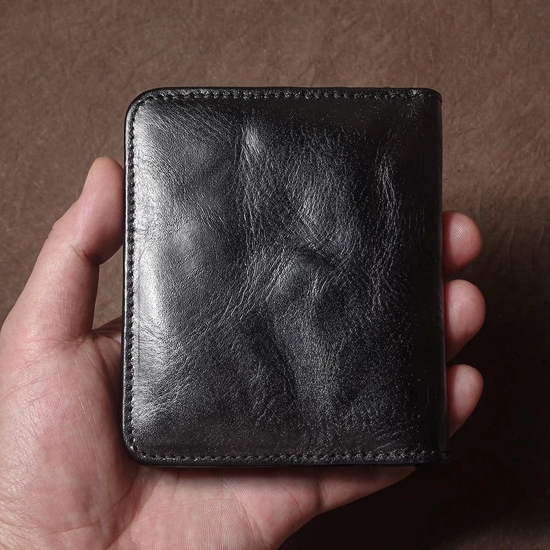 Portefeuille en cuir véritable – Portefeuille ultra-slim, avec multiples emplacements pour cartes, porte-cartes bifold et clip à billets — photo 8 Image