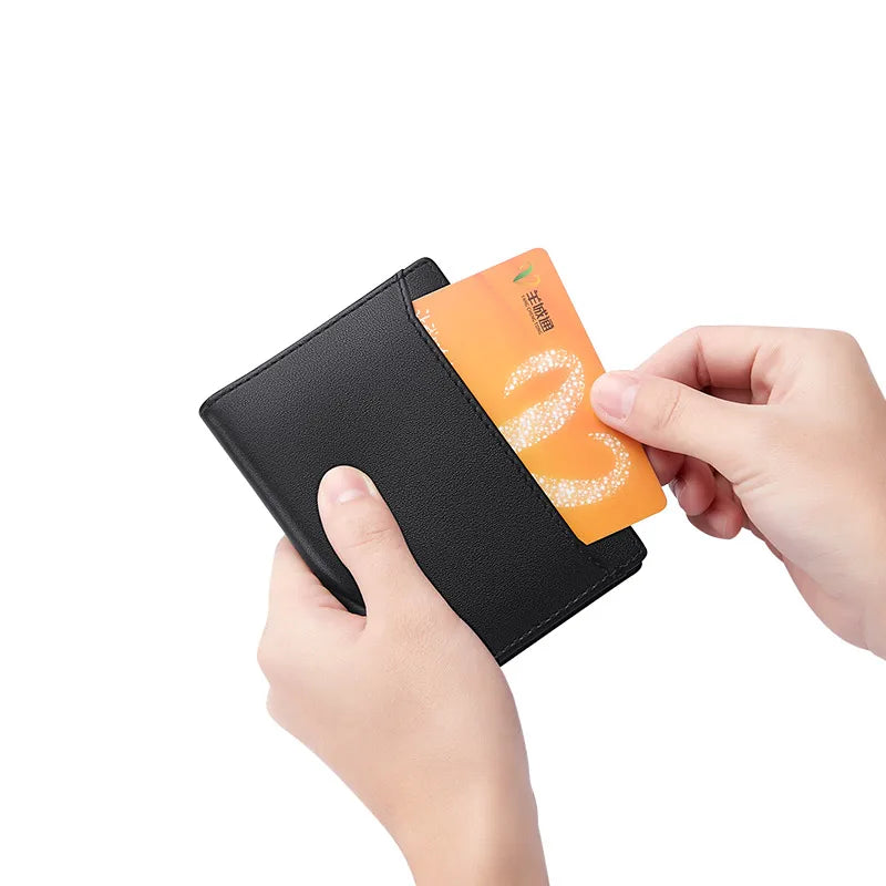 Portefeuille Vertical Ultra-Mince en Cuir - Porte-Cartes & Permis Multifonction — photo 6
