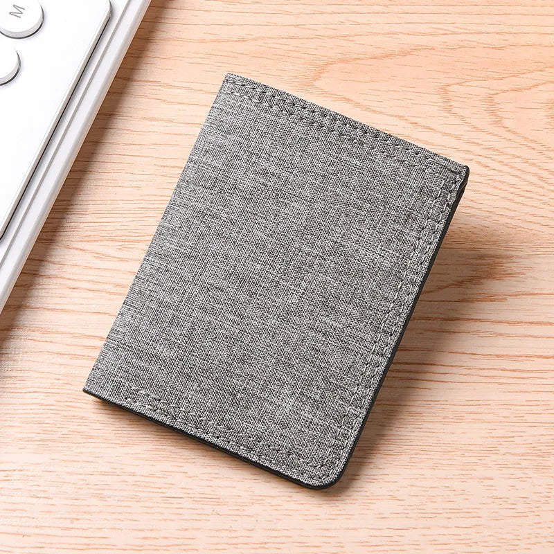 Portefeuille vertical minimaliste en toile pour homme - Ultra-fin et pratique — photo 7