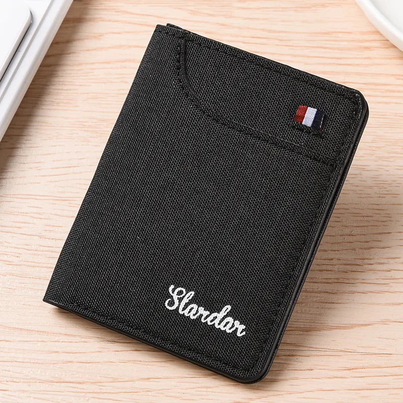 Portefeuille vertical en toile style japonais - Ultra-slim et tendance denim — photo 7