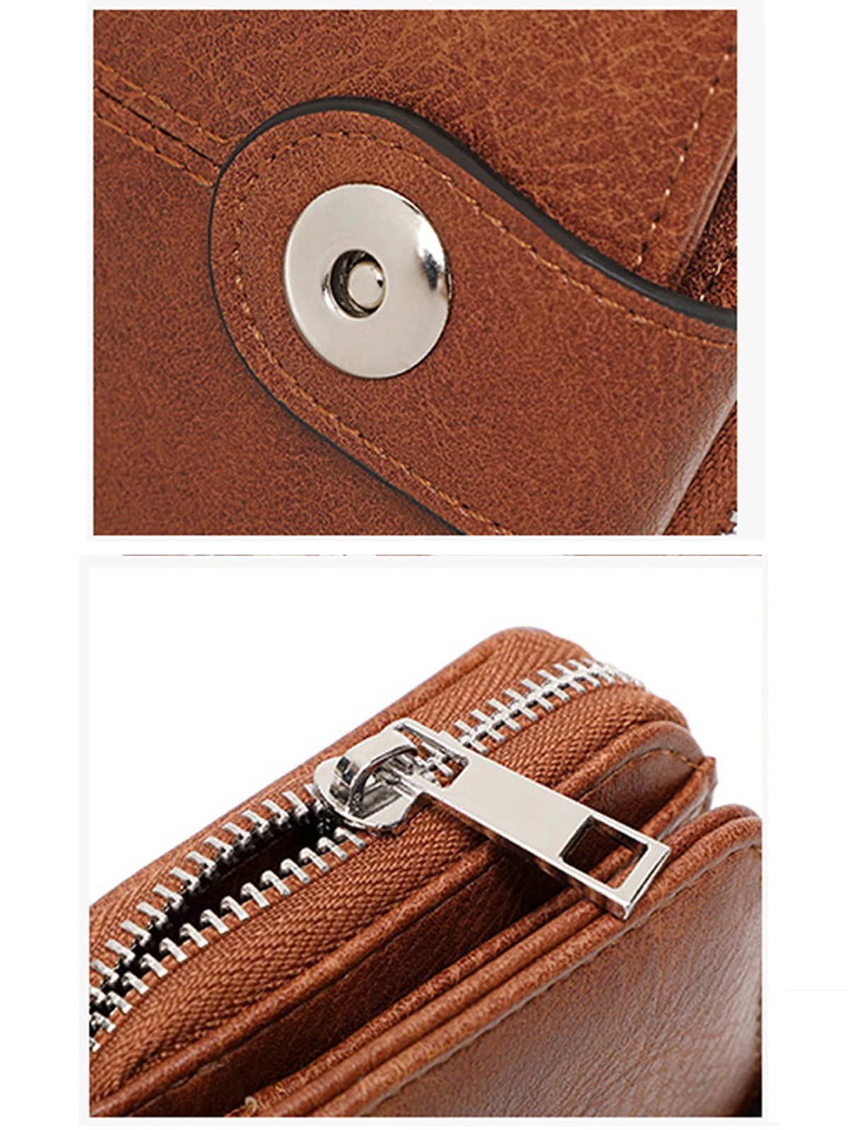 Portefeuille vintage pour femme en cuir PU avec protection RFID — photo 5