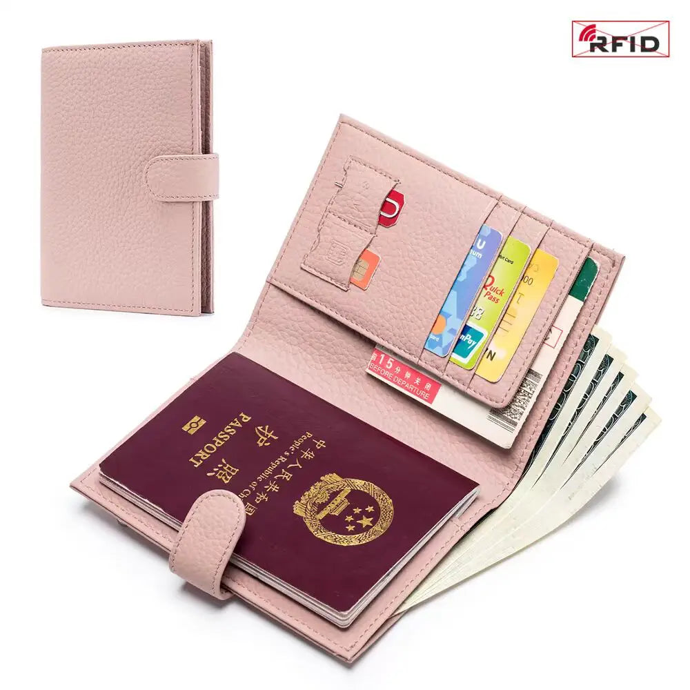Protège-passeport luxueux en cuir de vachette personnalisé avec initiales — photo 13