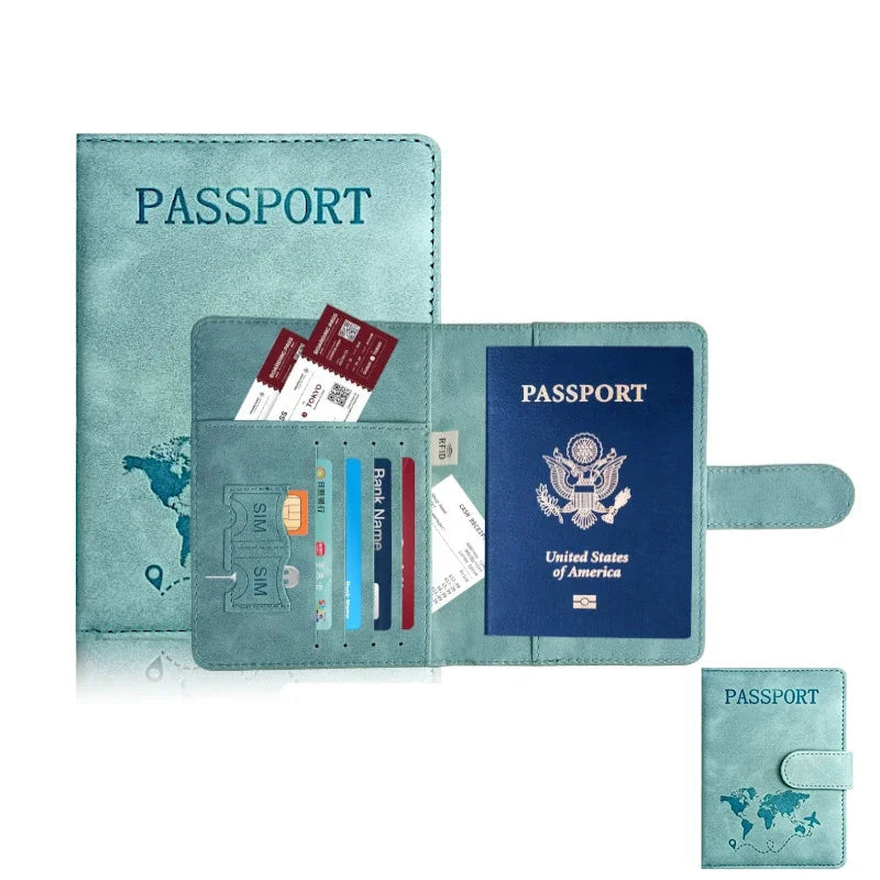 Protège-passeport RFID en cuir PU pour hommes et femmes — photo 3