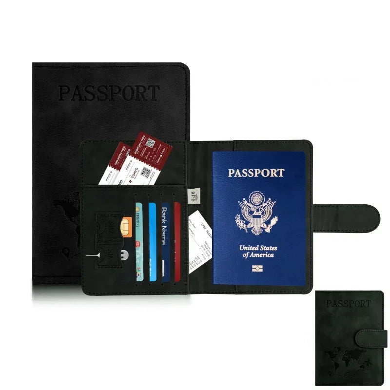 Protège-passeport RFID en cuir PU pour hommes et femmes — photo 4