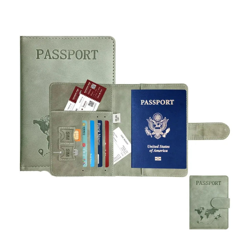 Protège-passeport RFID en cuir PU pour hommes et femmes — photo 6