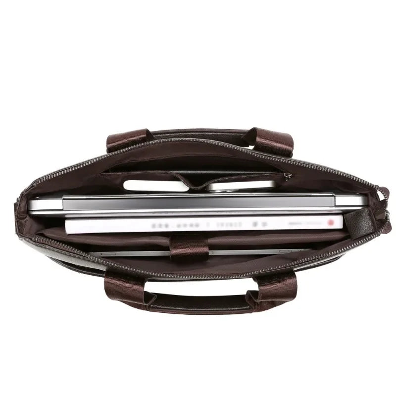 Sacoche business en cuir pu pour homme porte-documents a4 et ordinateur portable — photo 3