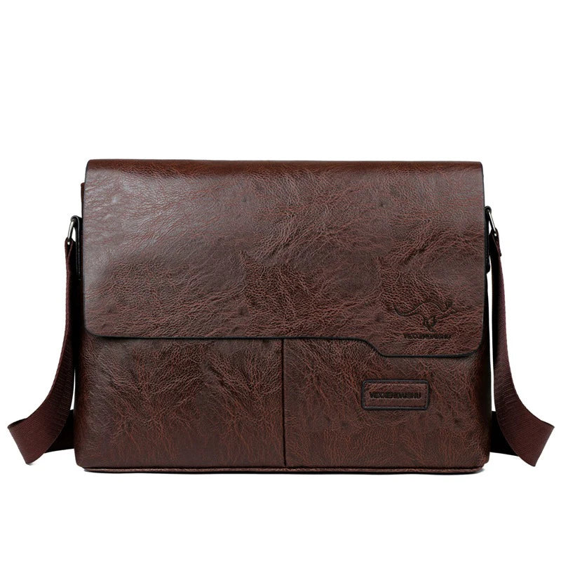 Sacoche business vintage en cuir PU pour homme - Porte-documents et sac messenger executive — photo 6