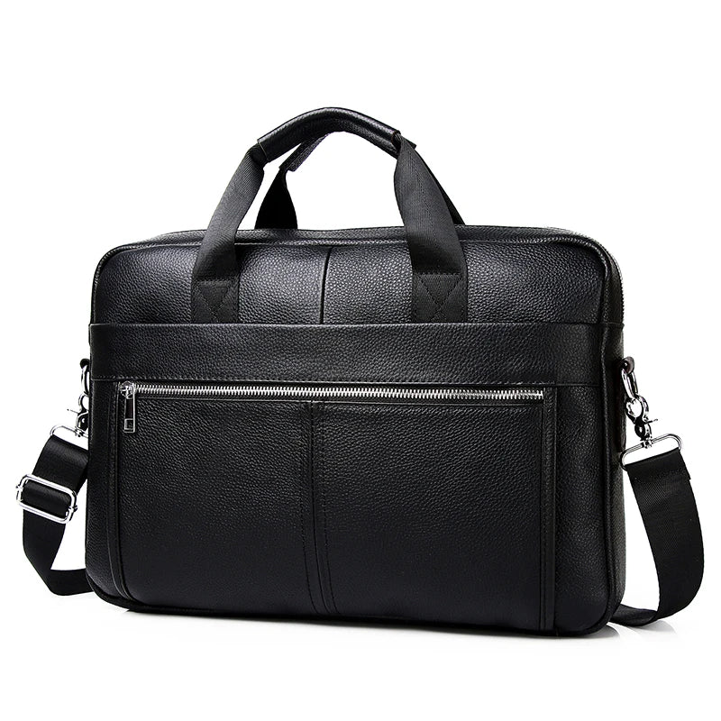 Serviette business en cuir véritable pour homme - sacoche ordinateur 15,6 pouces — photo 7
